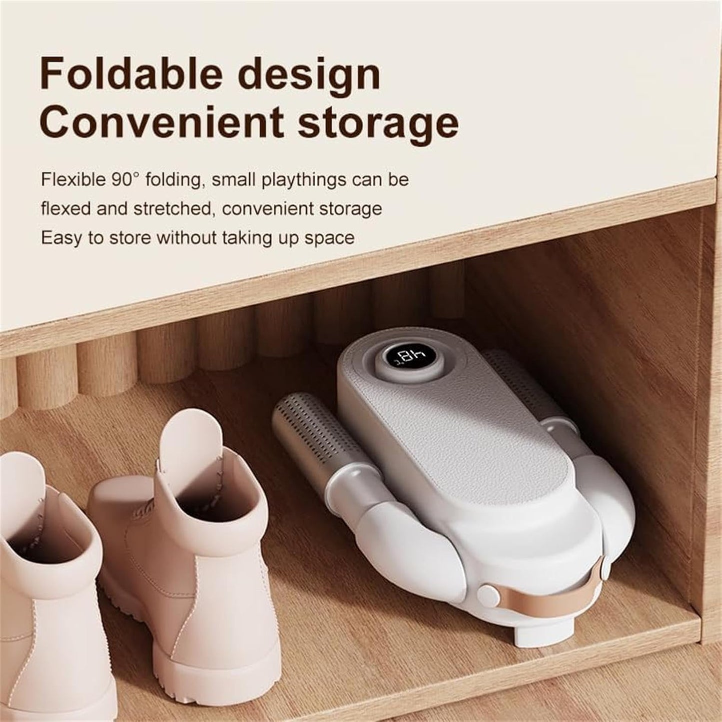 Stop Wet Shoes: Portable 360° Shoe Dryer