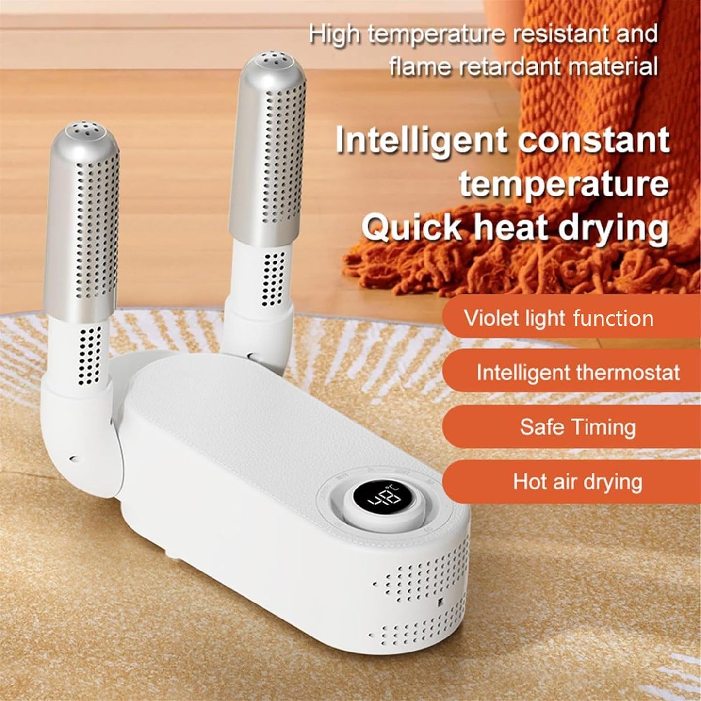 Stop Wet Shoes: Portable 360° Shoe Dryer